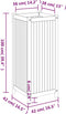 vidaXL - Plantenbak - met - voering - 42x42x100 - cm - massief - acaciahout