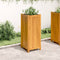 vidaXL - Plantenbak - met - voering - 42x42x100 - cm - massief - acaciahout