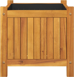 vidaXL - Plantenbak - met - voering - 42x42x40 - cm - massief - acaciahout