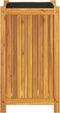 vidaXL - Plantenbak - met - voering - 42x42x75 - cm - massief - acaciahout