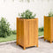 vidaXL - Plantenbak - met - voering - 42x42x75 - cm - massief - acaciahout