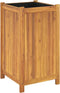 vidaXL - Plantenbak - met - voering - 42x42x75 - cm - massief - acaciahout
