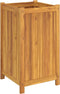 vidaXL - Plantenbak - met - voering - 42x42x75 - cm - massief - acaciahout