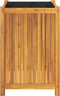 vidaXL - Plantenbak - met - voering - 50x50x75 - cm - massief - acaciahout