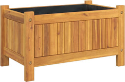 vidaXL - Plantenbak - met - voering - 54x31x30 - cm - massief - acaciahout