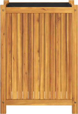 vidaXL - Plantenbak - met - voering - 54x31x75 - cm - massief - acaciahout