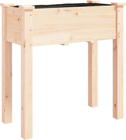 vidaXL - Plantenbak - met - voering - 71x37x76 - cm - massief - vurenhout