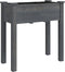 vidaXL - Plantenbak - met - voering - 71x37x76 - cm - massief - vurenhout - grijs