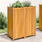 vidaXL - Plantenbak - met - voering - 84x42x100 - cm - massief - acaciahout