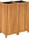 vidaXL - Plantenbak - met - voering - 84x42x100 - cm - massief - acaciahout