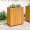 vidaXL - Plantenbak - met - voering - 84x42x100 - cm - massief - acaciahout