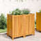 vidaXL - Plantenbak - met - voering - 84x42x75 - cm - massief - acaciahout