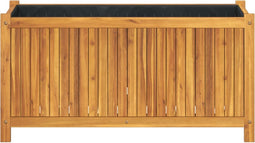 vidaXL - Plantenbak - met - voering - 99,5x38x50 - cm - massief - acaciahout