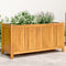 vidaXL - Plantenbak - met - voering - 99,5x38x50 - cm - massief - acaciahout