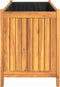 vidaXL - Plantenbak - met - voering - 99,5x38x50 - cm - massief - acaciahout