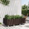 vidaXL - Plantenbak - met - wielen - 150x80x54 - cm - polypropeen - bruin