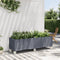 vidaXL - Plantenbak - met - wielen - 160x50x54 - cm - polypropeen - grijs