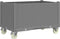 vidaXL - Plantenbak - met - wielen - 80x50x54 - cm - polypropeen - lichtgrijs