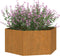 vidaXL - Plantenbak - roestig - 90x90x45 - cm - cortenstaal