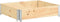 vidaXL - Plantenbak - verhoogd - 100x100 - cm - massief - grenenhout