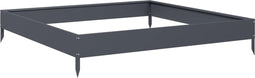 vidaXL - Plantenbak - verhoogd - 100x100x18,5 - cm - staal - antracietkleurig