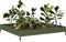 vidaXL - Plantenbak - verhoogd - 100x100x18,5 - cm - staal - olijfgroen