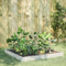 vidaXL - Plantenbak - verhoogd - 100x100x18,5 - cm - staal - wit