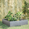 vidaXL - Plantenbak - verhoogd - 100x100x25 - cm - gegalvaniseerd - staal