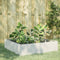 vidaXL - Plantenbak - verhoogd - 100x100x25 - cm - staal - wit