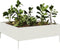 vidaXL - Plantenbak - verhoogd - 100x100x25 - cm - staal - wit