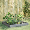 vidaXL - Plantenbak - verhoogd - 100x100x26 - cm - gegalvaniseerd - staal