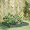 vidaXL - Plantenbak - verhoogd - 100x100x26 - cm - staal - olijfgroen