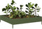 vidaXL - Plantenbak - verhoogd - 100x100x26 - cm - staal - olijfgroen