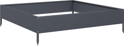 vidaXL - Plantenbak - verhoogd - 100x100x26 - cm - staal - antracietkleurig