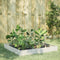 vidaXL - Plantenbak - verhoogd - 100x100x26 - cm - staal - wit