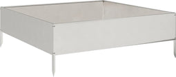 vidaXL - Plantenbak - verhoogd - 100x100x33,5 - cm - roestvrijstaal