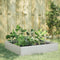 vidaXL - Plantenbak - verhoogd - 100x100x33,5 - cm - roestvrijstaal