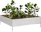 vidaXL - Plantenbak - verhoogd - 100x100x33,5 - cm - roestvrijstaal