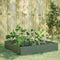 vidaXL - Plantenbak - verhoogd - 100x100x33,5 - cm - staal - olijfgroen