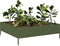 vidaXL - Plantenbak - verhoogd - 100x100x33,5 - cm - staal - olijfgroen
