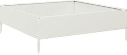 vidaXL - Plantenbak - verhoogd - 100x100x33,5 - cm - staal - wit