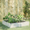 vidaXL - Plantenbak - verhoogd - 100x100x33,5 - cm - staal - wit