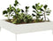 vidaXL - Plantenbak - verhoogd - 100x100x33,5 - cm - staal - wit
