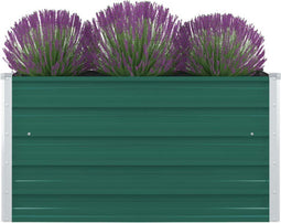 vidaXL - Plantenbak - verhoogd - 100x100x45 - cm - gegalvaniseerd - staal - groen