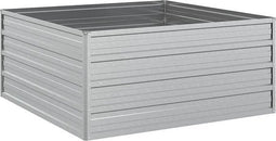vidaXL - Plantenbak - verhoogd - 100x100x45 - cm - gegalvaniseerd - staal - zilver