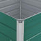 vidaXL - Plantenbak - verhoogd - 100x100x45 - cm - gegalvaniseerd - staal - groen
