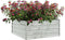 vidaXL - Plantenbak - verhoogd - 100x100x45 - cm - gegalvaniseerd - staal - zilver