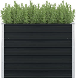 vidaXL Plantenbak verhoogd 100x100x77 cm gegalvaniseerd staal antraciet
