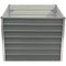 vidaXL - Plantenbak - verhoogd - 100x100x77 - cm - gegalvaniseerd - staal - grijs