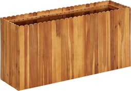 vidaXL - Plantenbak - verhoogd - 100x30x50 - cm - massief - acaciahout